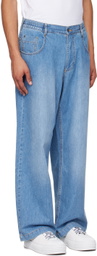 Moschino Blue Elasticized Waistband Jeans