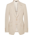 TOM FORD - Beige Shelton Slim-Fit Silk and Linen-Blend Suit Jacket - Men - Beige