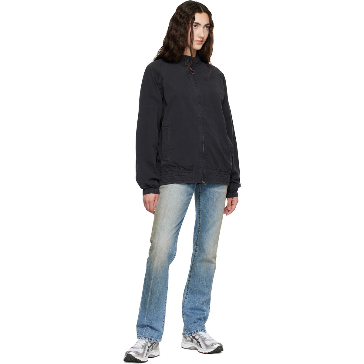 Barbour Navy Royston Cotton Harrington Bomber Jacket