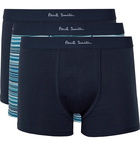 Paul Smith - Three-Pack Stretch-Cotton Boxer Briefs - Men - Navy