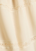 Reformation Laverna Lace-trim Chiffon Midi Dress Cream