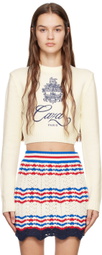 Casablanca White Embleme De Caza Sweater