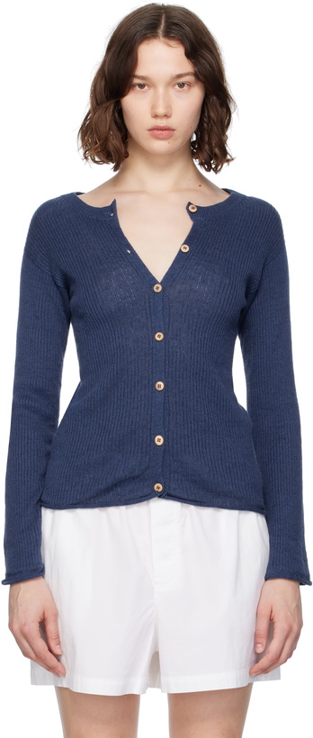 Photo: Baserange Blue Drip Cardigan