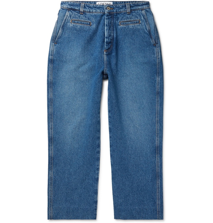 Photo: Loewe - Wide-Leg Cropped Denim Jeans - Blue
