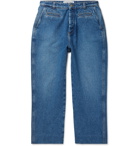 Loewe - Wide-Leg Cropped Denim Jeans - Blue