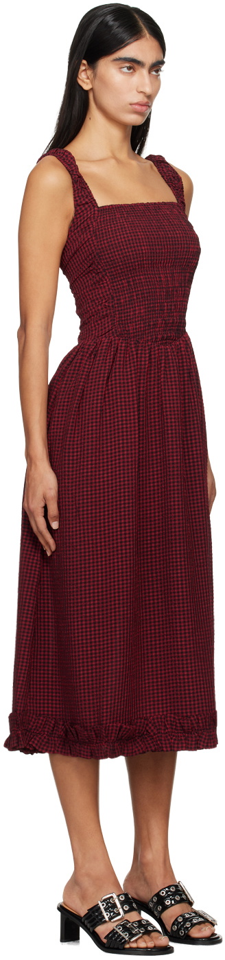open lace back dress Banana Sleeve Dress in Recycled Plaid  Rosie Assoulin