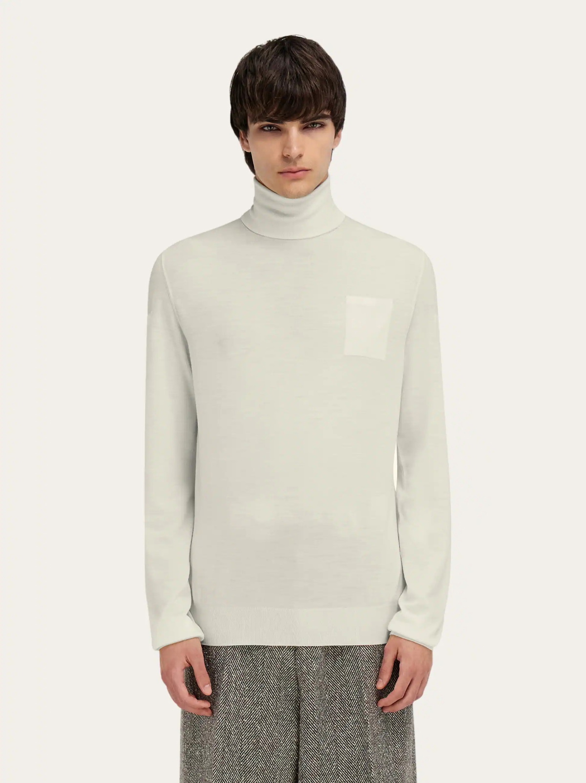 Ferragamo Mens Turtleneck in White