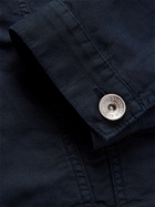 BRUNELLO CUCINELLI - Linen and Cotton-Blend Twill Trucker Jacket - Blue