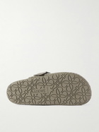 LOEWE - Brushed-Suede Clogs - Green