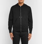 TOM FORD - Cotton, Silk and Cashmere-Blend Zip-Up Hoodie - Men - Black