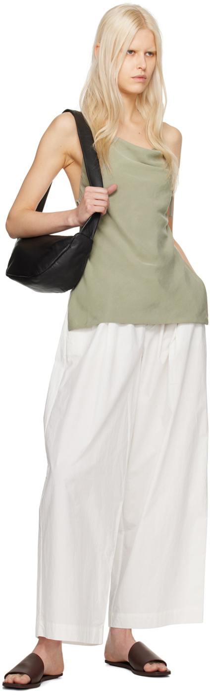 St. Agni Khaki Cowl Neck Tank Top