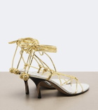 Jacquemus Tourni metallic leather sandals