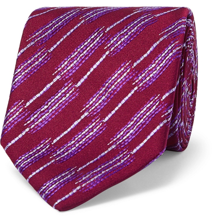 Photo: Charvet - 7.5cm Embroidered Silk Tie - Pink
