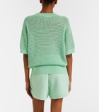 Varley Callie open-knit cotton top