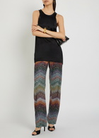 Missoni Sequin-embellished Zigzag Metallic-knit Trousers Multicoloured 1