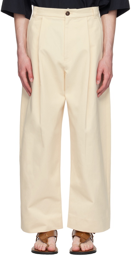 Photo: Studio Nicholson Off-White Sorte Trousers