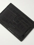 TOM FORD - Croc-Effect Patent-Leather Cardholder