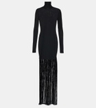 Nanushka Fringed jersey maxi dress