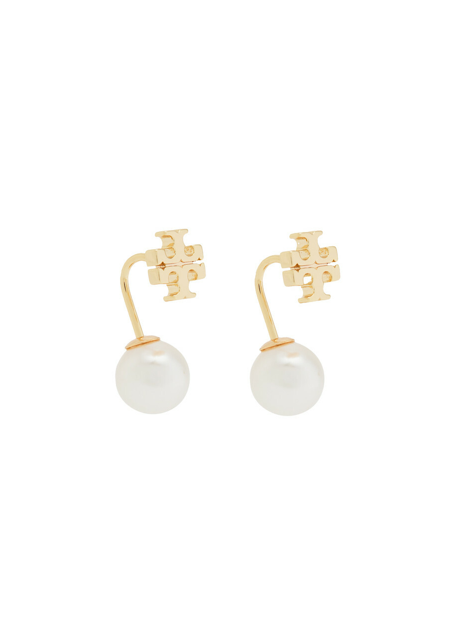 Tory Burch Pearl Front-back 18kt Gold-plated Drop Earrings - One Size