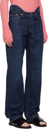 Jean Paul Gaultier Blue 'The Curved Denim' Jeans