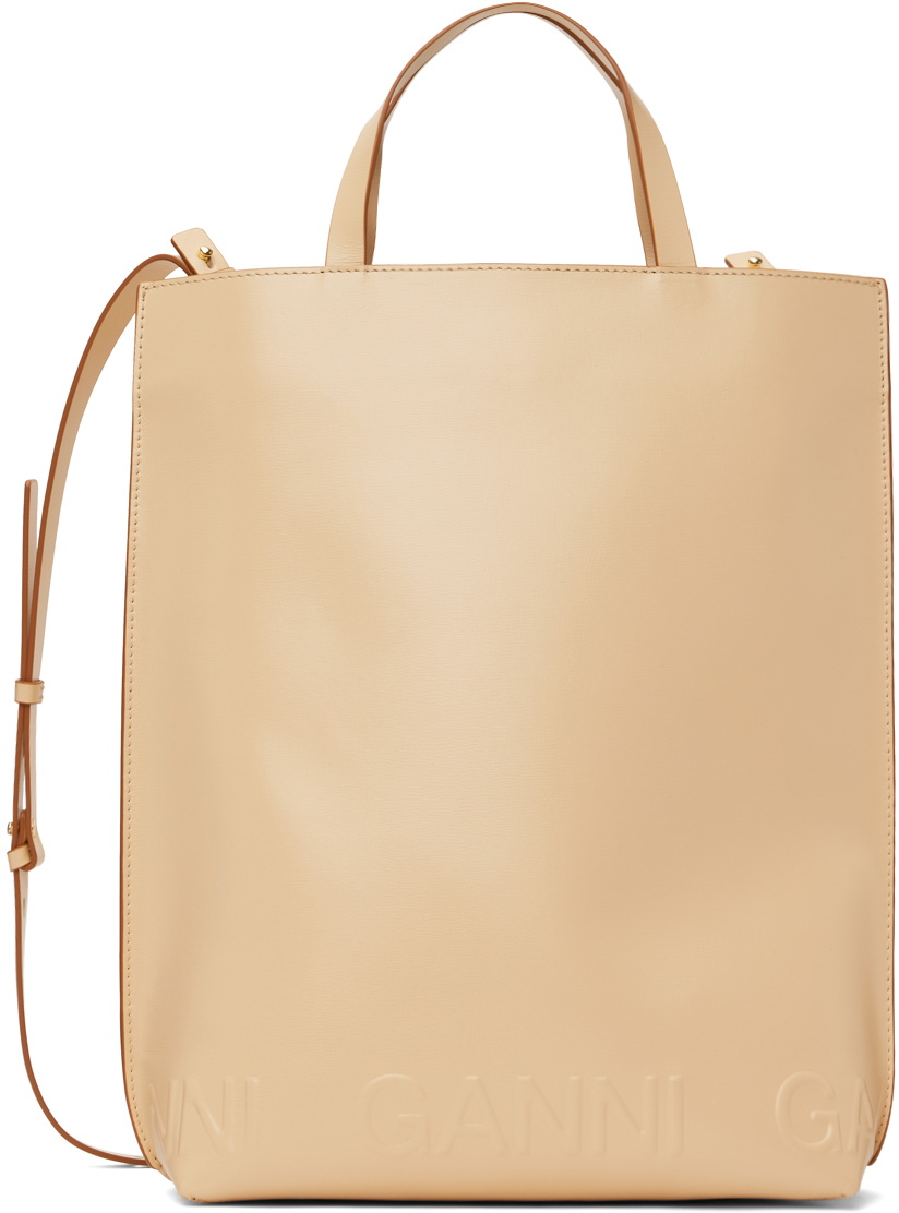 GANNI Beige Medium Tote