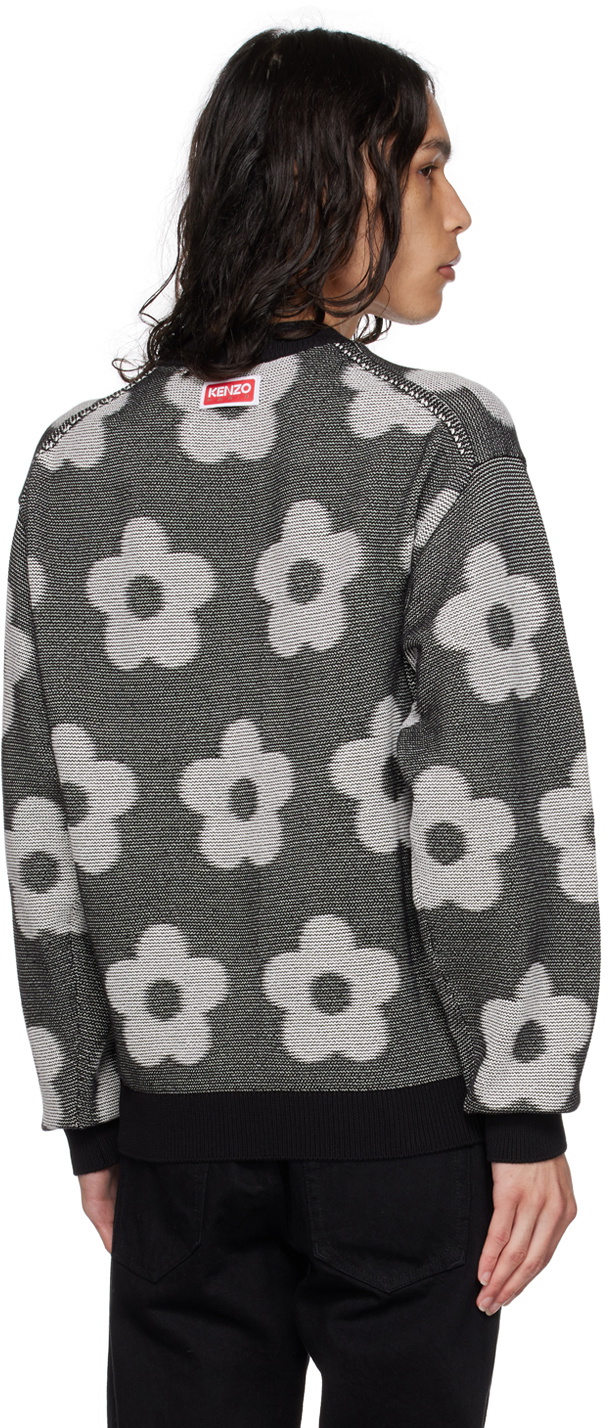 Kenzo Black & White Kenzo Paris Flower Spot Sweater Kenzo