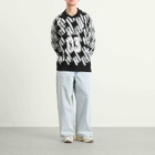 Adidas Adicolor Polo Knit in Black/Medium Grey Heather 
