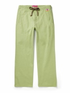 The Elder Statesman - Silvano Straight-Leg Cotton-Drill Trousers - Green