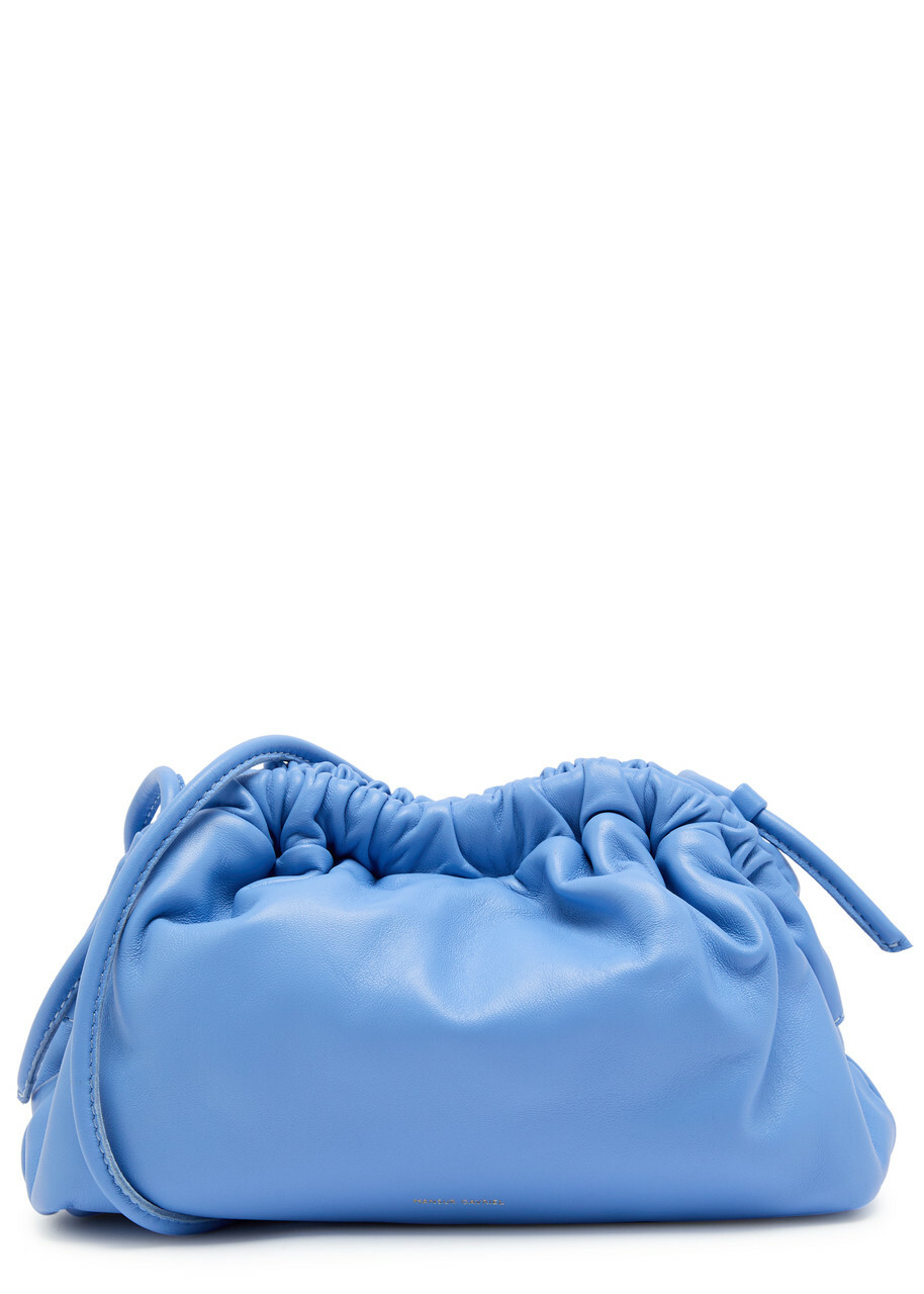 Mansur Gavriel Cloud Mini Leather Clutch - Blue - One Size