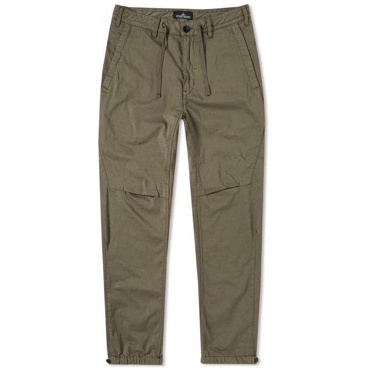 Photo: Stone Island Shadow Project Cotton Wool Satin Tapered Pant Green