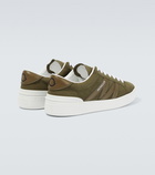 Moncler Monaco suede and leather sneakers