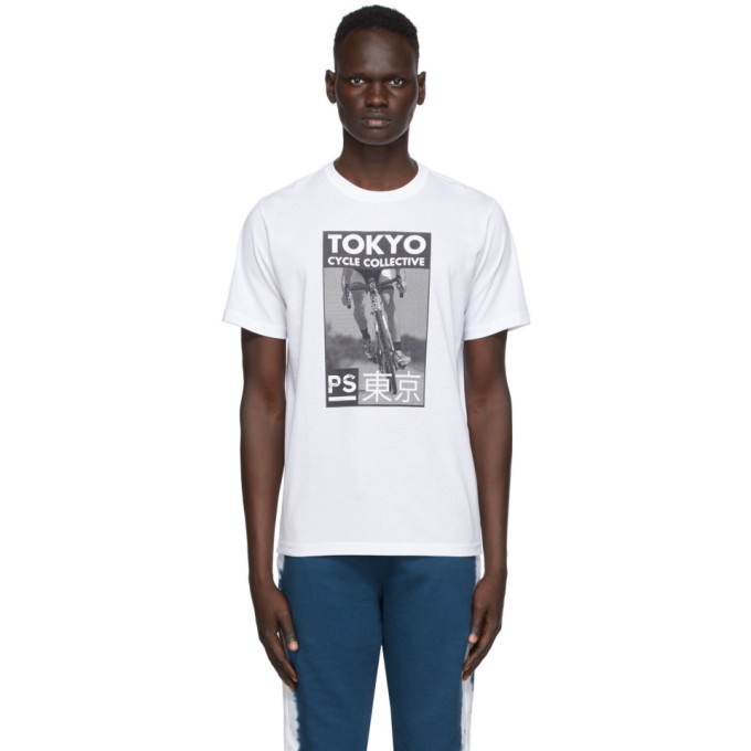 Photo: PS by Paul Smith White Tokyo Cycle T-Shirt
