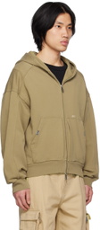 C2H4 Khaki Profile Zipper Hoodie
