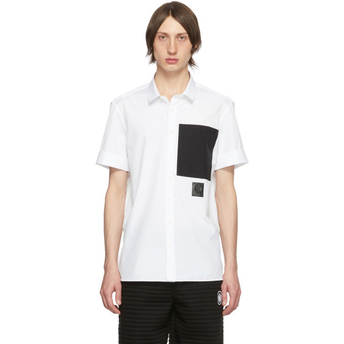 Photo: Neil Barrett White Black Pocket Short Sleeve Shirt