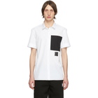 Neil Barrett White Black Pocket Short Sleeve Shirt