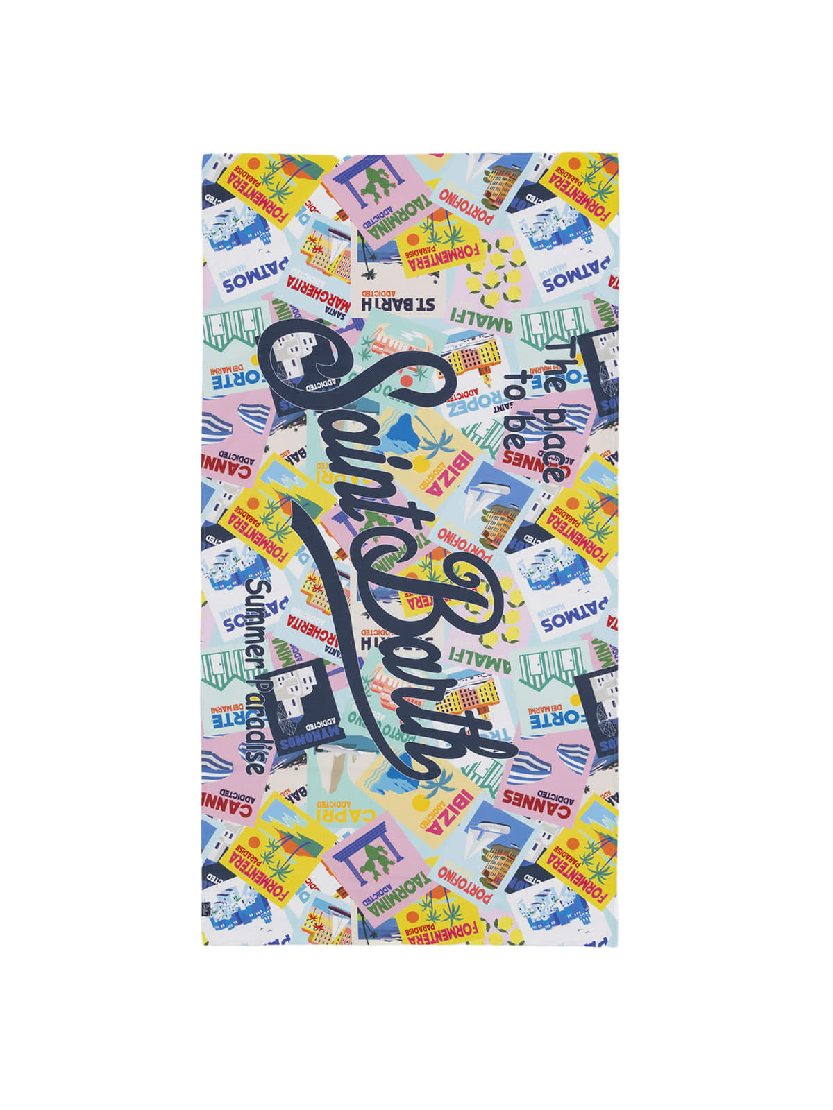 MC2 Saint Barth Microfiber Postcard Print Beach Towel Aidan