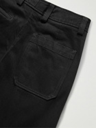 Zegna - Straight-Leg Pleated Denim Trousers - Black