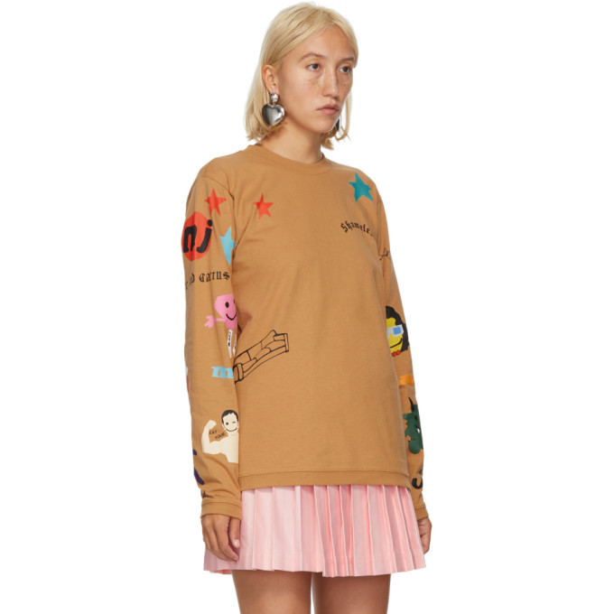 Marc Jacobs Brown CPFM Edition Tattoo Long Sleeve T-Shirt Marc Jacobs