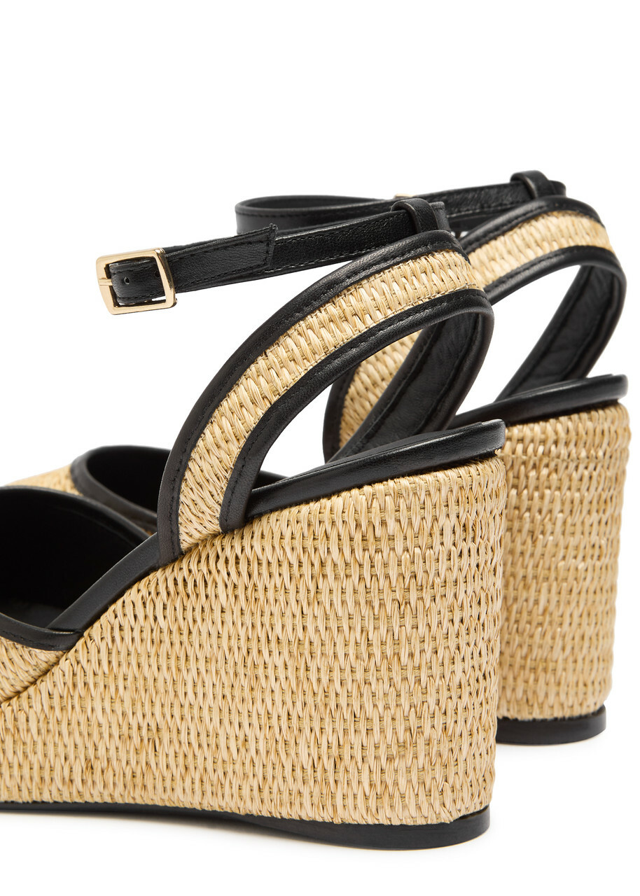 Castañer Cass Woven Wedge Espadrilles Beige