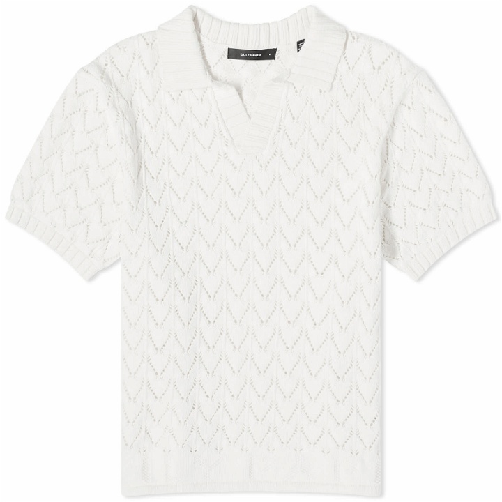 Photo: Daily Paper Men's Yinka Relaxed Short Sleeve Polo Shirt in White