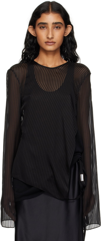 Photo: Ann Demeulemeester Black Benonia Long Sleeve T-shirt