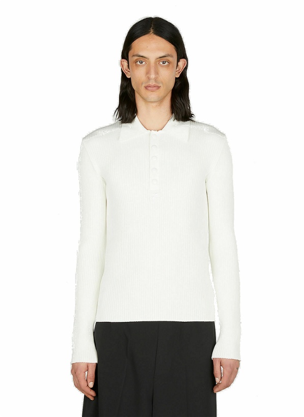 Photo: Courrèges - Knitted Polo Shirt in White
