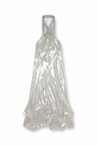 Diesel Long metallic halterneck dress - Dresses Womens in Grey