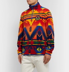 Polo Ralph Lauren - Half-Zip Logo-Appliquéd Printed Fleece Sweatshirt - Multi