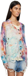 R13 Multicolor Jumbo Tie-Dye Cardigan