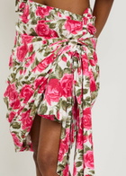 Chloe Floral-print Cotton-poplin Knee-length Wrap Skirt Pink