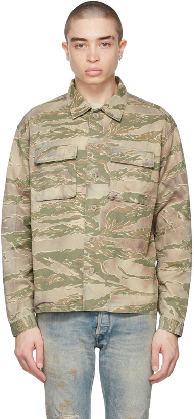 Photo: John Elliott Green Camo Military Shirt