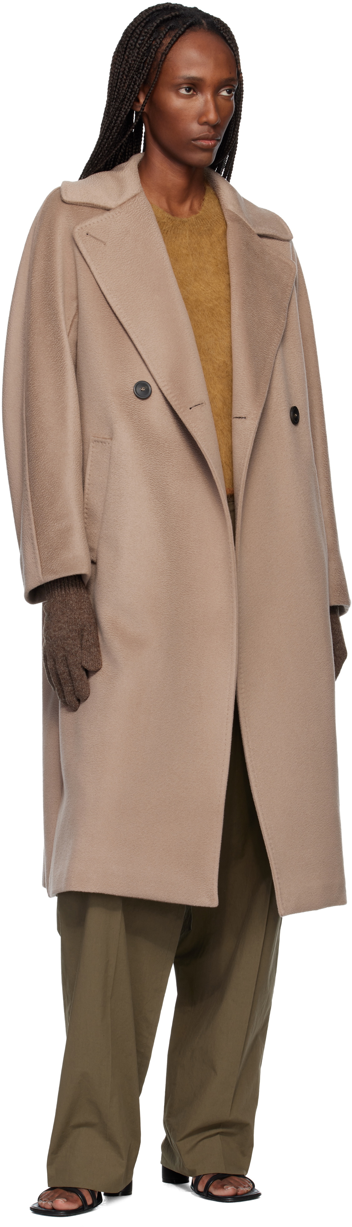 Baserange Brown Ribbed Gloves