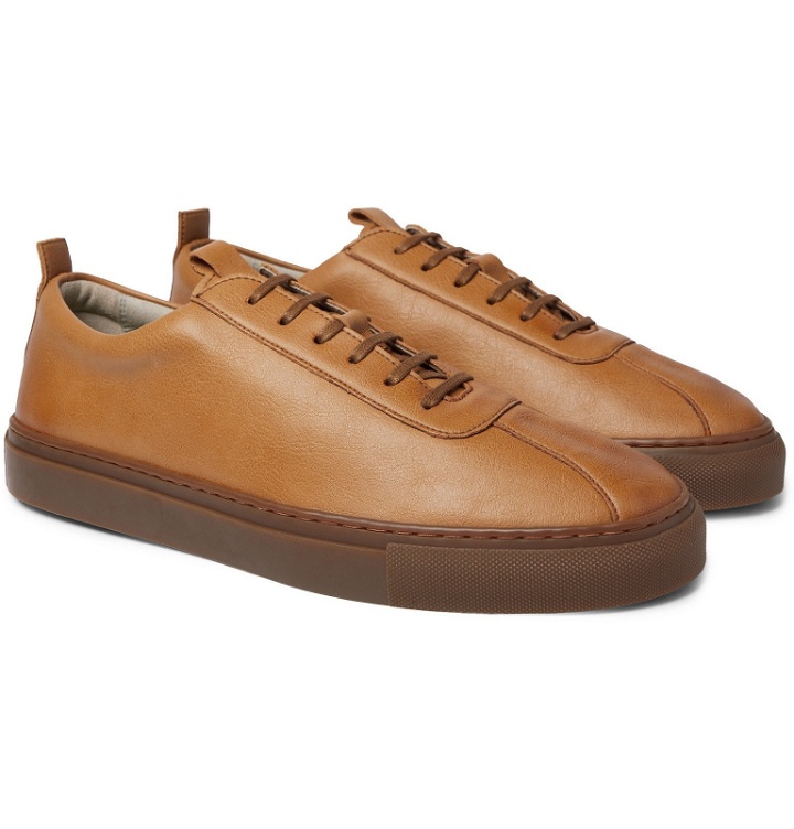 Photo: Grenson - Faux Leather Sneakers - Brown