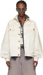 WILLY CHAVARRIA Off-White Chachi Denim Trucker Jacket